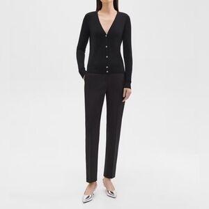 Theory Black Wool Dress Straight leg Pants size 0